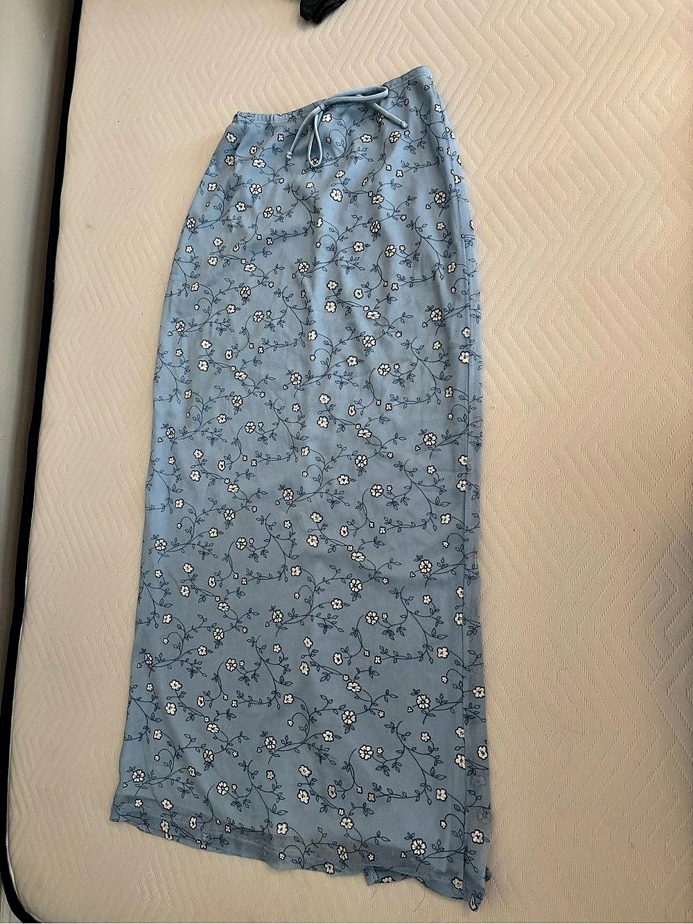 Step by Step Floral Mini Skirt in Blue Size small